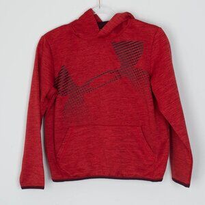 Under Armour Boys Coldgear Pullover Hoodie Size Youth XL Red Athleisure‎ Casual